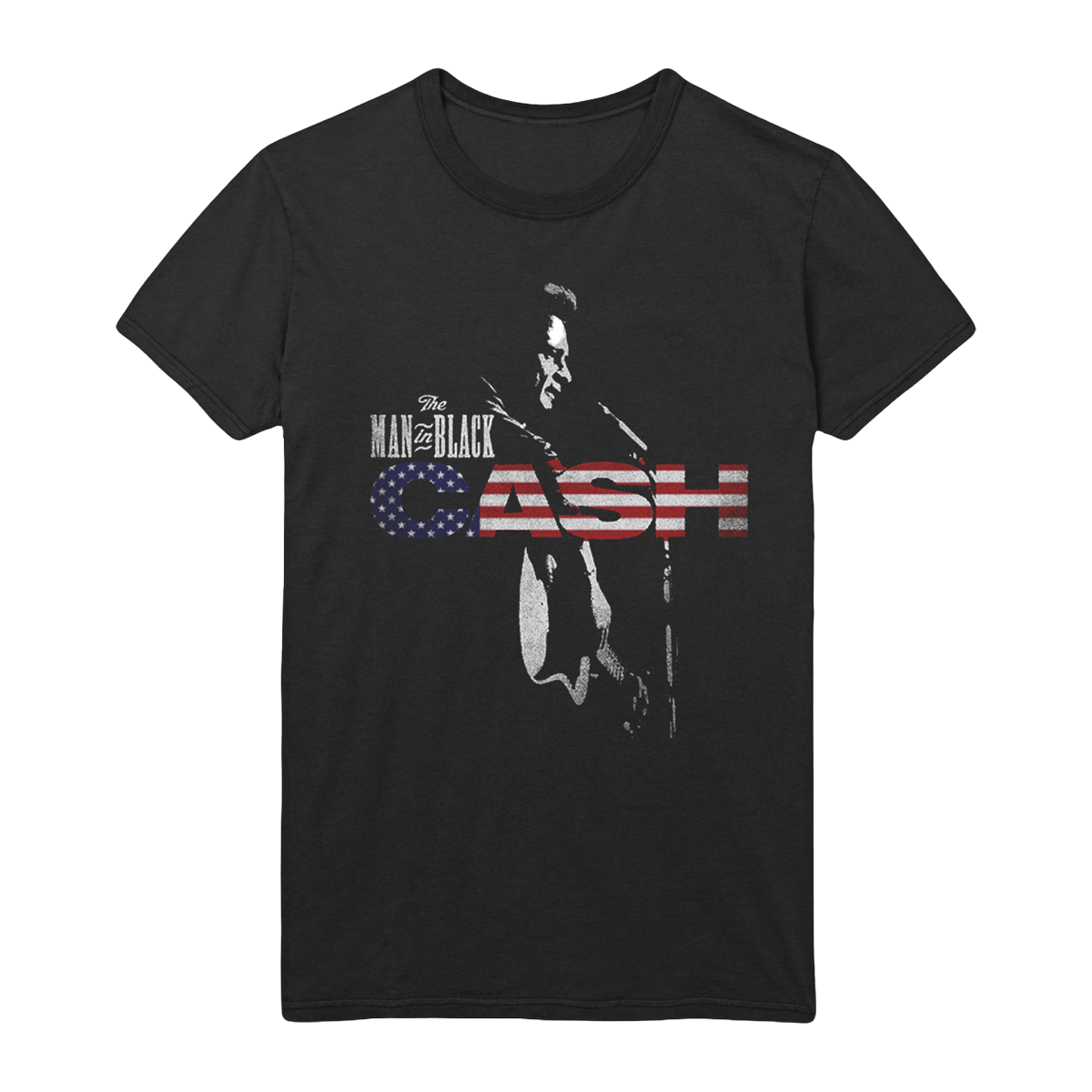 JOHNNY CASH THE MAN IN BLACK T-SHIRT