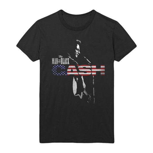 JOHNNY CASH THE MAN IN BLACK T-SHIRT