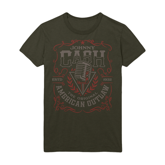 JOHNNY CASH AMERICAN OUTLAW MICROPHONE T-SHIRT