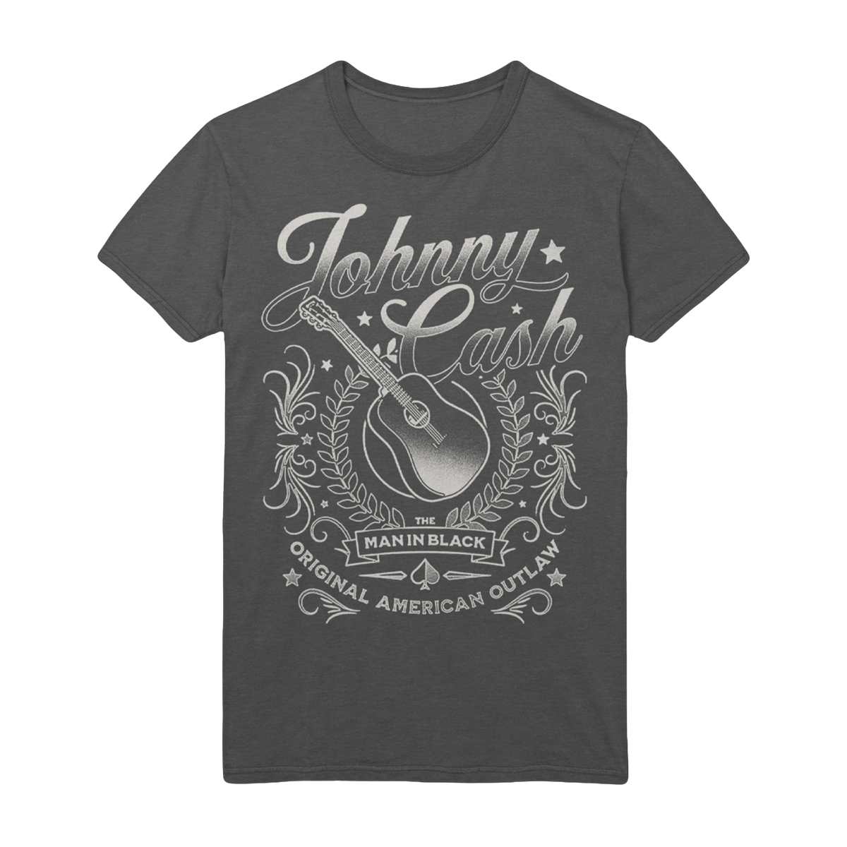 JOHNNY CASH MAN IN BLACK GUITAR T-SHIRT