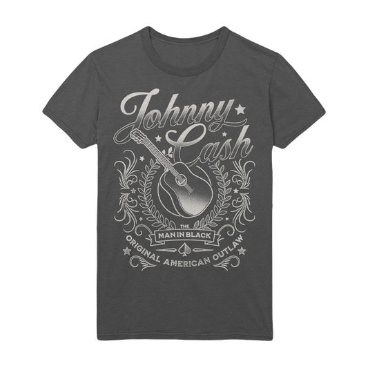 JOHNNY CASH MAN IN BLACK GUITAR T-SHIRT