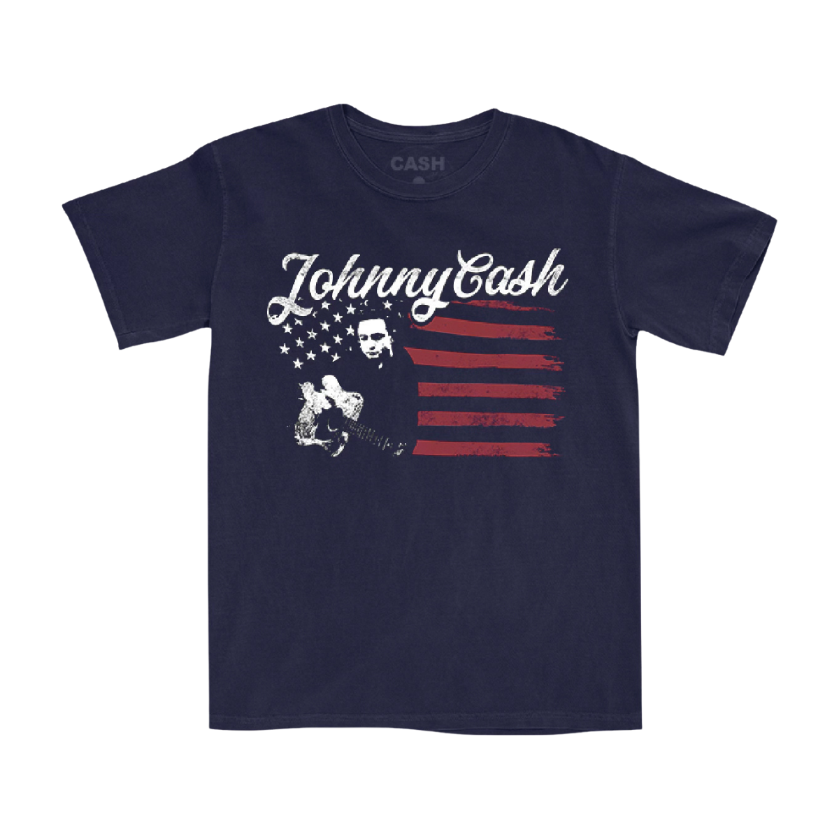 JOHNNY CASH FLAG PHOTO T-SHIRT