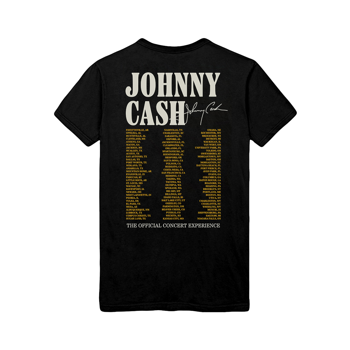 Johnny Cash The Official Concert Experience T Shirt