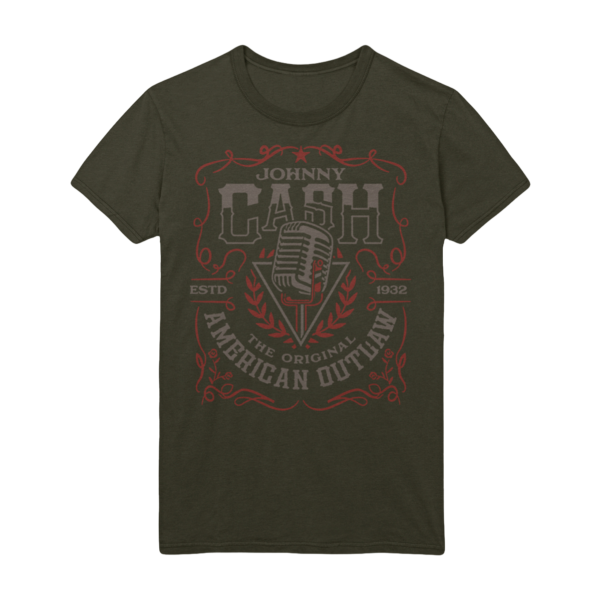 JOHNNY CASH AMERICAN OUTLAW MICROPHONE T-SHIRT
