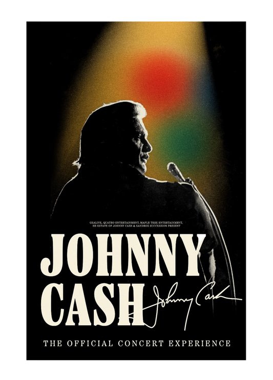 JOHNNY CASH: THE OFFICIAL CONCERT  EXPERIENCE 11”x17” LITHOGRAPH